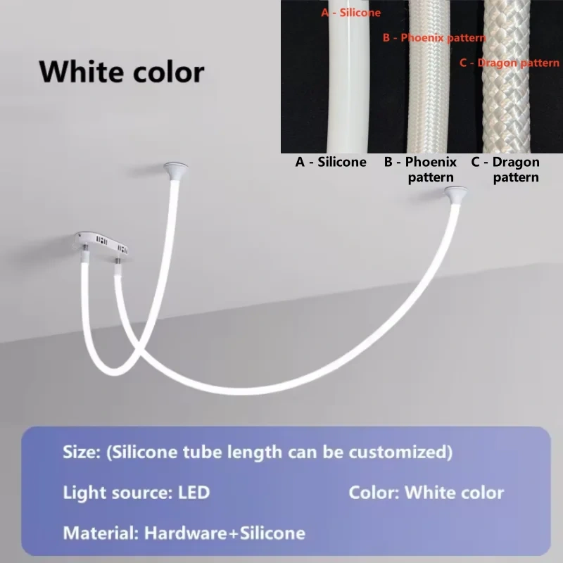 Italian minimalist curved line pendant light high-rise duplex apartment hall light modern minimalist living room light
