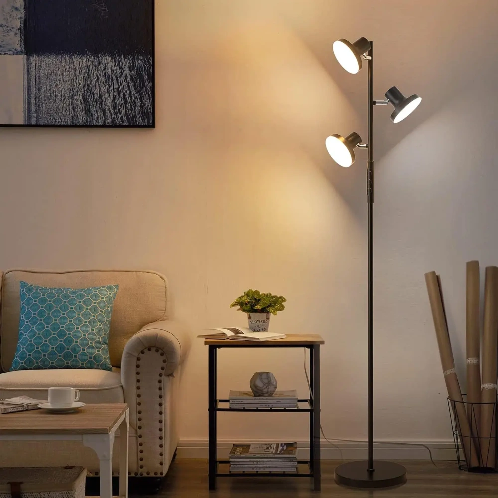 Adjustable Floor Lamp LED Remote Control Rotatable Standing Lights for Living Room Bedroom Study Workbench