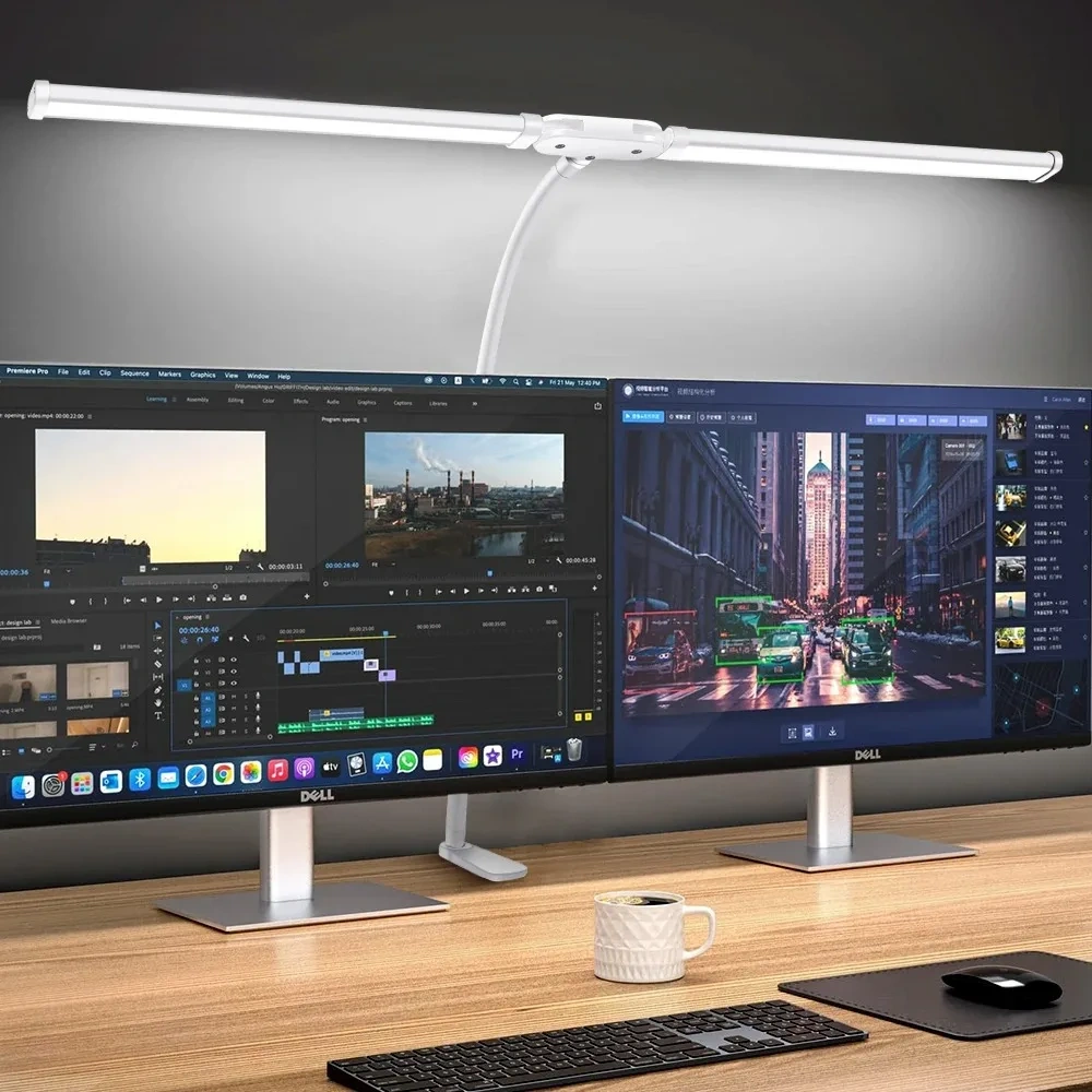 Double Single Head Led Clip Desk Lamp Dimmable Computer Table Lamps Monitor Light Architect Table Lamp for Office Reading Lights