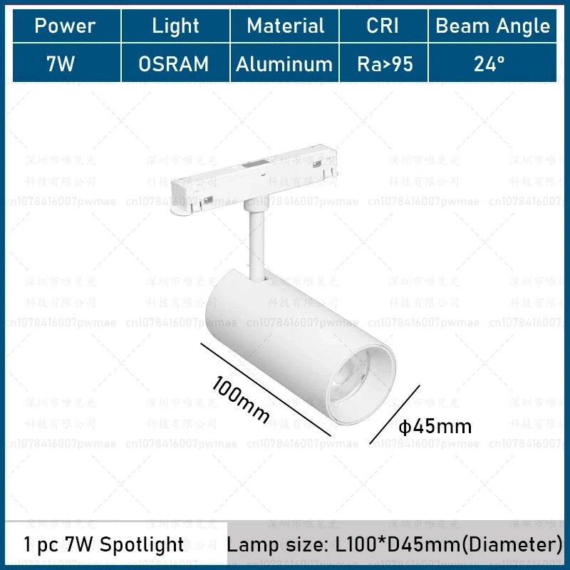 Modern LED Magnetic Track Light System Livingroom White DC48V Recessed Downlight Spotlights Without main Light Lighting Series