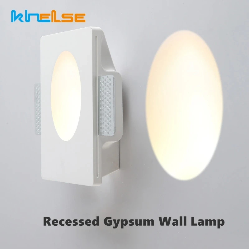 Modern Recessed LED Wall Lamp Borderless Gypsum Hidden Wall Washer Spotlight Living Room Bedroom Background Sconce Decor Light