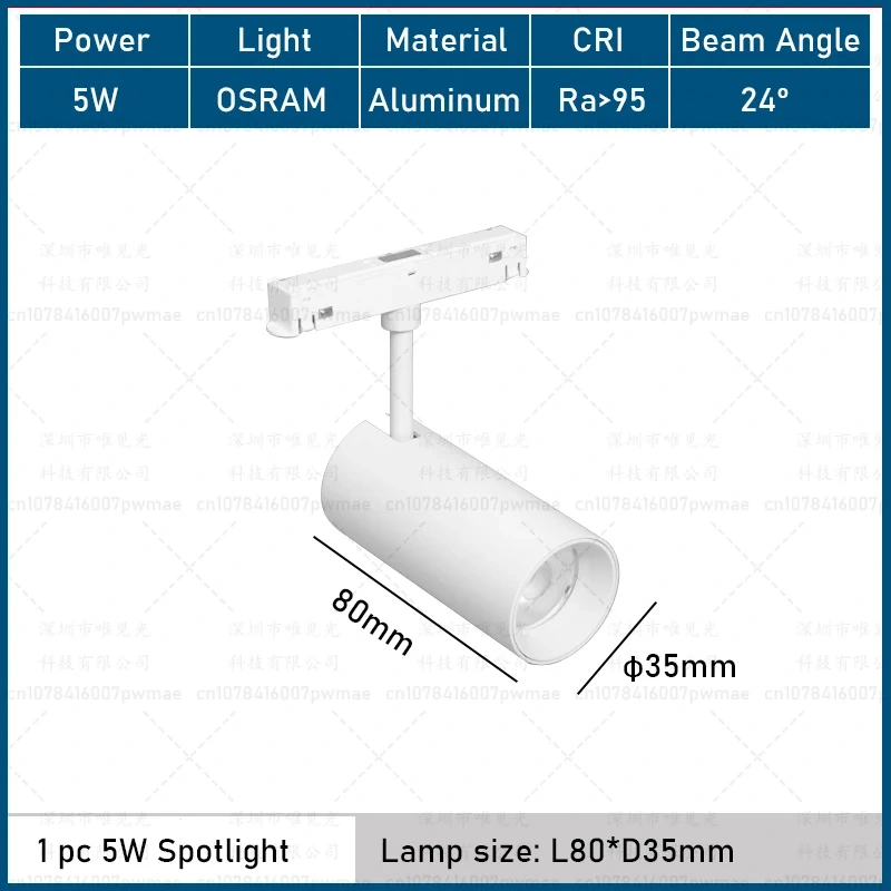 Modern LED Magnetic Track Light System Livingroom White DC48V Recessed Downlight Spotlights Without main Light Lighting Series