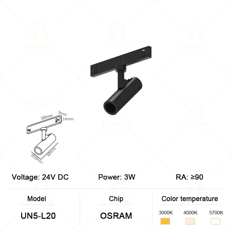 Ultra Narrow 5mm 24V Magnetic Track Light