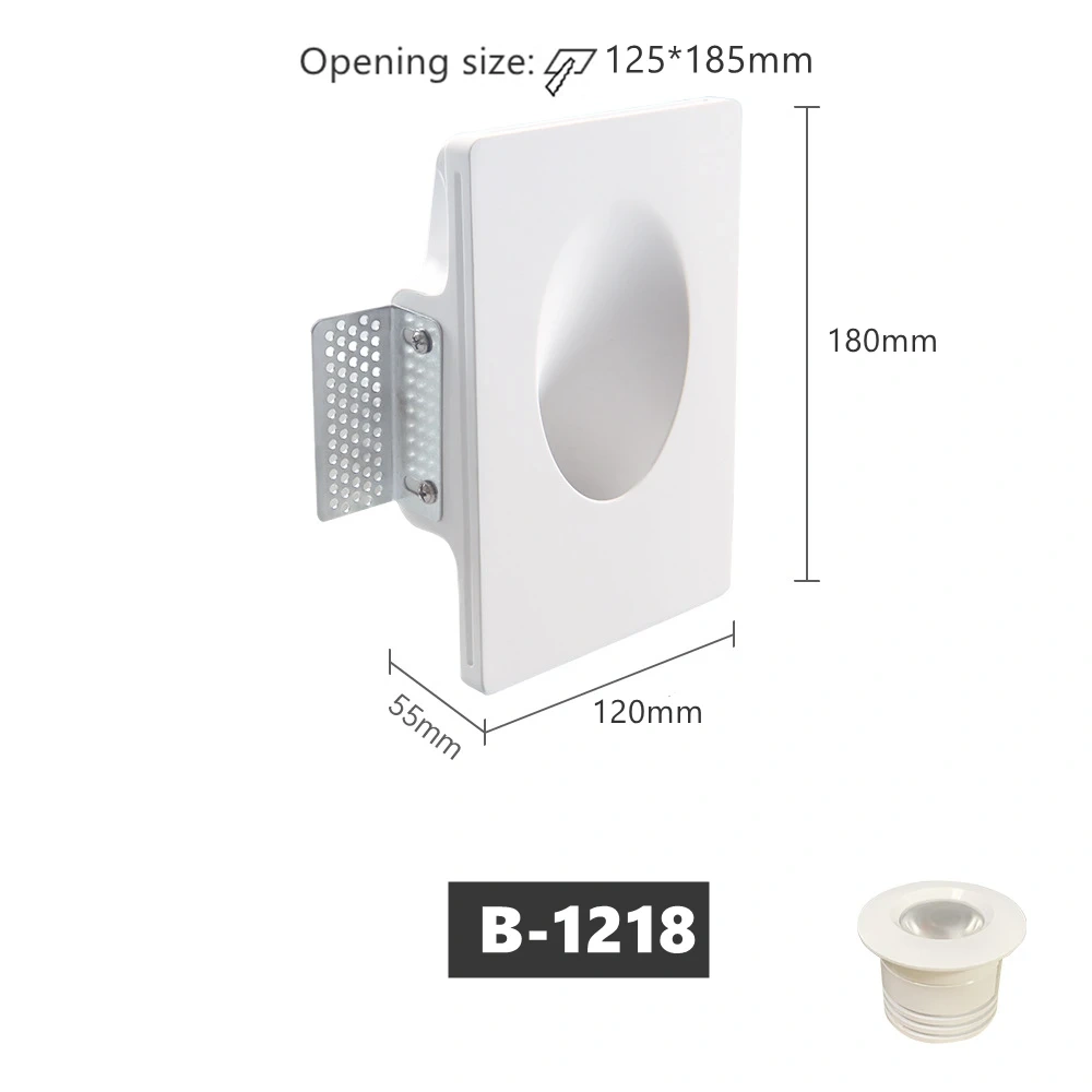 Modern Recessed LED Wall Lamp Borderless Gypsum Hidden Wall Washer Spotlight Living Room Bedroom Background Sconce Decor Light
