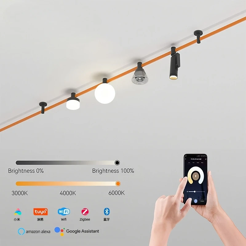 Semi-Flexible LED Track Light DC48V DIY Shaped Ceiling Lamp Ultra-Thin Bendable Aluminum Strip Clothing Store Rail Spotlight