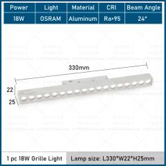 18W Grille Light