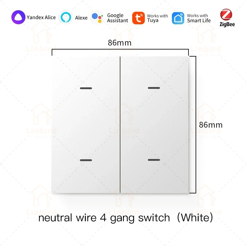 TUYA Zigbee Smart Switch Socket Panel Supports Amazon Google Voice Control Zero Fire Whole House