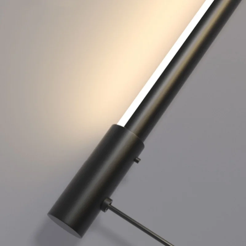 Modern minimalist long aluminum LED pendant light for dining table bar counter living room hanging lamp indoor lighting fixtures