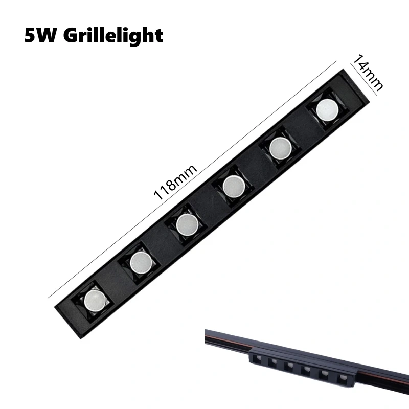Cabinet Mini Magnetic LED Track Lamp Aluminum DC12V Adjustable Jewelry Display Light Spotlight Museum Showcase Focal Spotlight