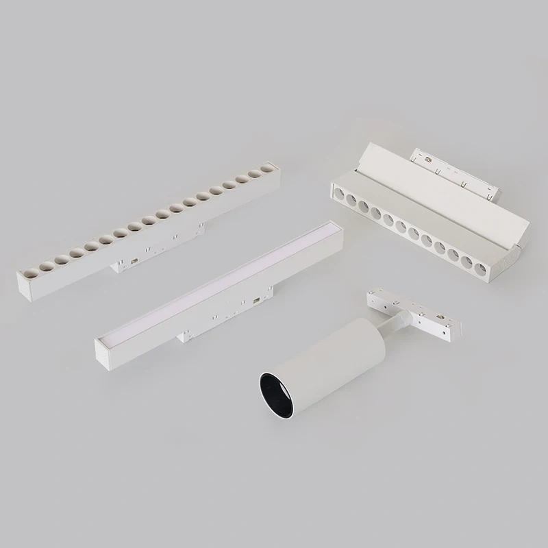 Modern LED Magnetic Track Light System Livingroom White DC48V Recessed Downlight Spotlights Without main Light Lighting Series