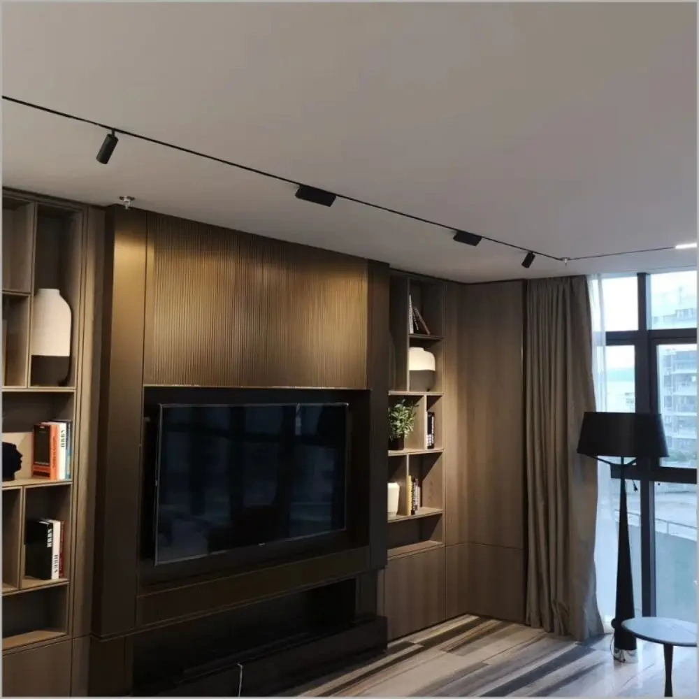 0-10V DALI DC48V Knob Switch LED Magnetic Track Light Modern Embedded Flexible Lamp Linear Fixture Spotlight Ceiling Indoor Home