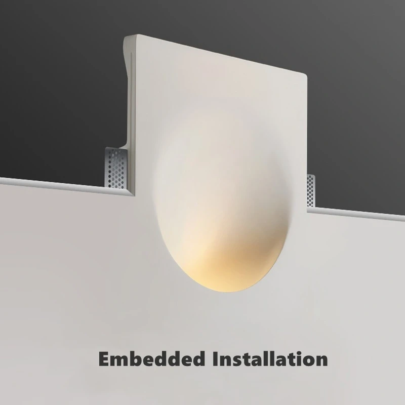 Modern Recessed LED Wall Lamp Borderless Gypsum Hidden Wall Washer Spotlight Living Room Bedroom Background Sconce Decor Light