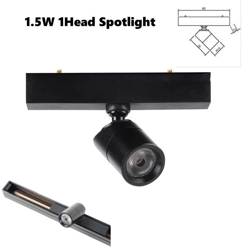 Cabinet Mini Magnetic LED Track Lamp Aluminum DC12V Adjustable Jewelry Display Light Spotlight Museum Showcase Focal Spotlight