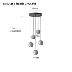 Circular 5 heads