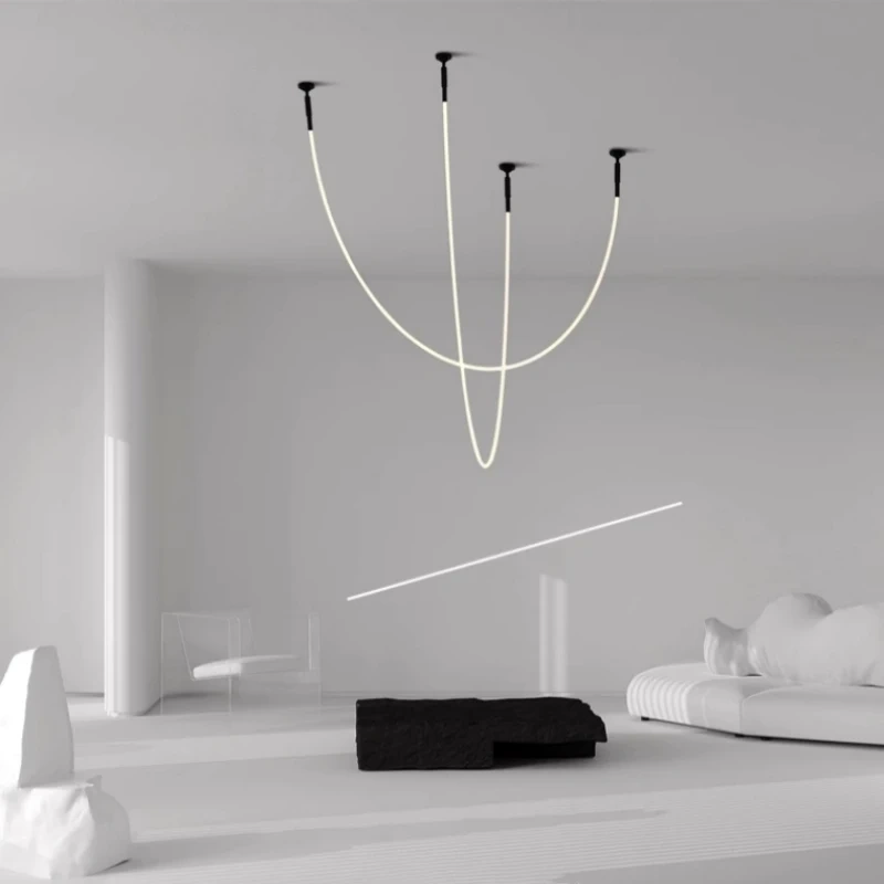 360 Degree Glowing LED Neon Tube Base Round Flexible Silicone Strip Light Accessories Chandelier DIY Soft Tape Ceiling Base