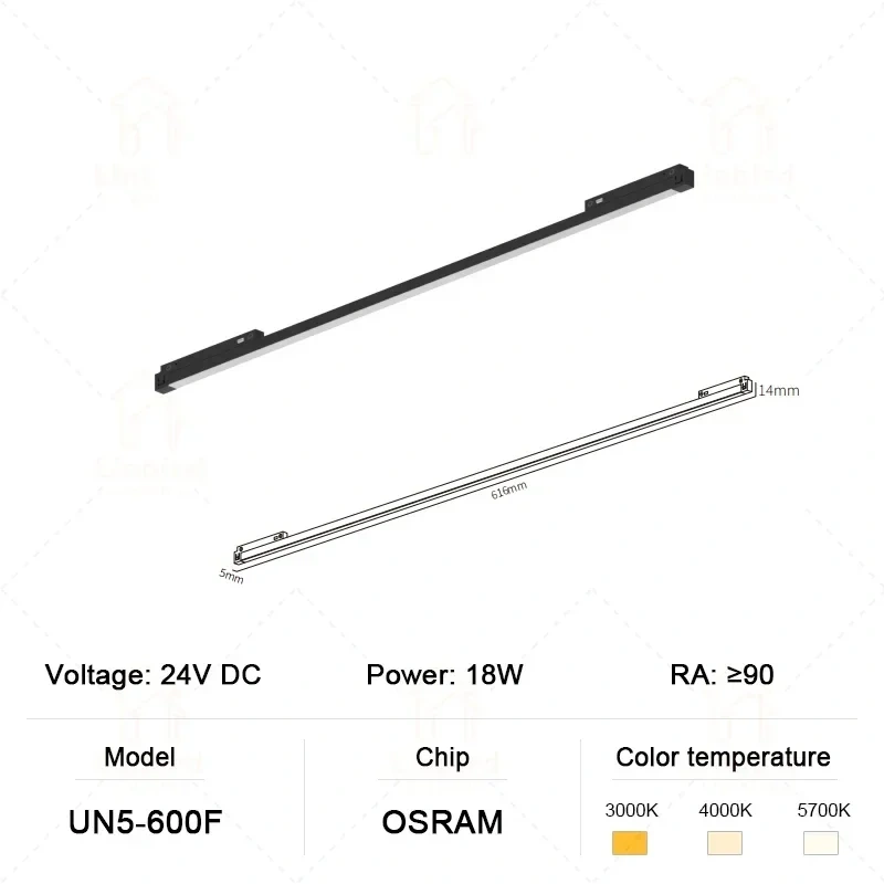 Ultra Narrow 5mm 24V Magnetic Track Light