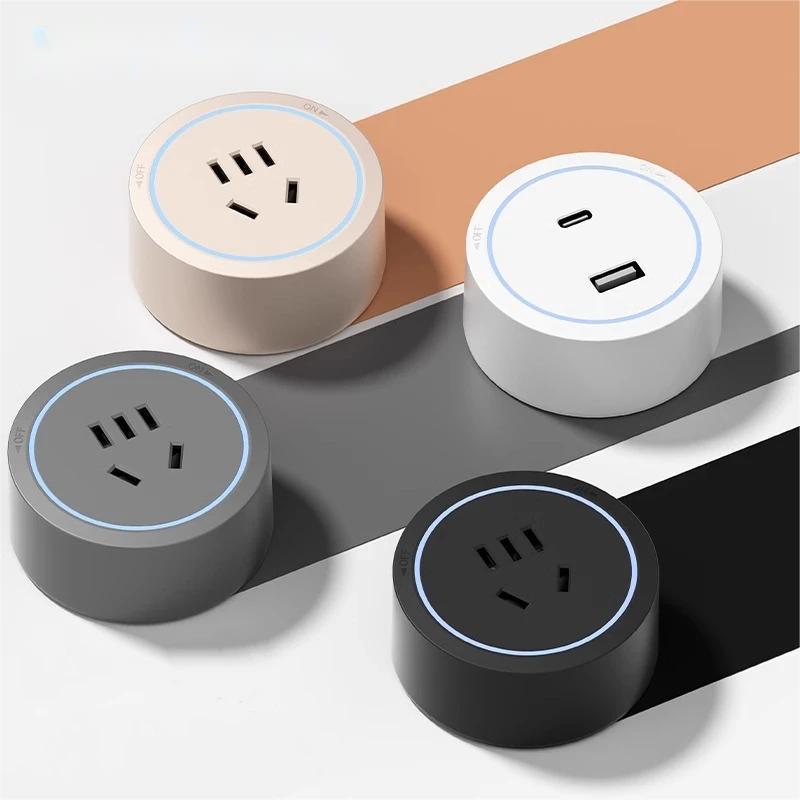 Wall Mounted Track Sockets UK US EU FR USB Type-C Romovable Adapter Plug Office Kitchen Headboard Rail Electrical Power Outlet