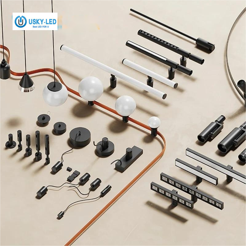 Semi-Flexible LED Track Light DC48V DIY Shaped Ceiling Lamp Ultra-Thin Bendable Aluminum Strip Clothing Store Rail Spotlight