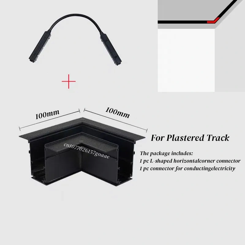 2.0 type Smart Magnetic Track Light Tuya Zigbee 3.0 DC48V LED Downlight Spot Flood Grille Lamps Mordern Home Living Room Black