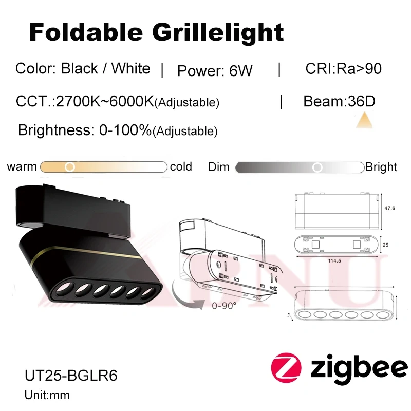 Aluminum Infinity Ceiling Ultra Thin Magnetic Track Light Zigbee Dimming Smart Home Rail System Lamp Retail 6mm Surface Mounted
