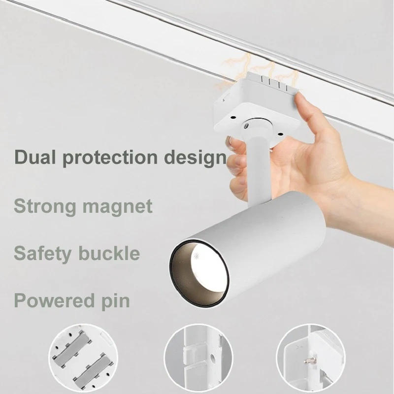 Smart Home Tuya Dimming Magnet Track light Ultra-Thin Ceiling Surface Mounting LED Ceiling magnetic track Light favourite