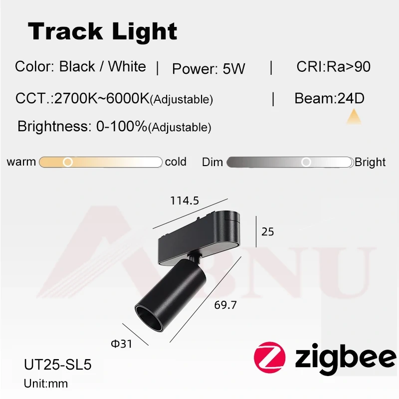 Aluminum Infinity Ceiling Ultra Thin Magnetic Track Light Zigbee Dimming Smart Home Rail System Lamp Retail 6mm Surface Mounted