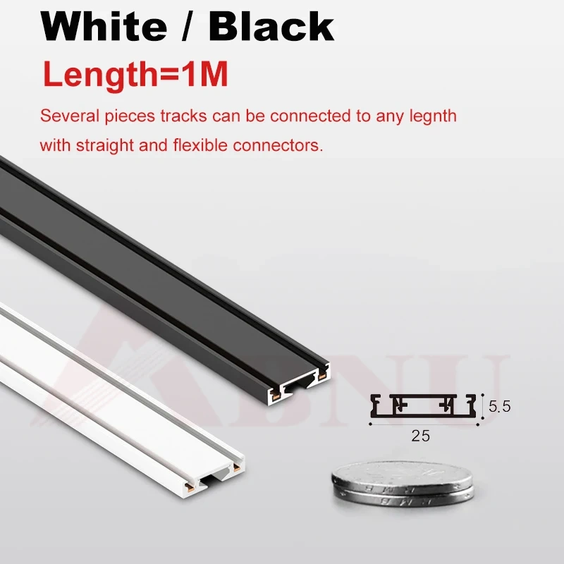 Aluminum Infinity Ceiling Ultra Thin Magnetic Track Light Zigbee Dimming Smart Home Rail System Lamp Retail 6mm Surface Mounted