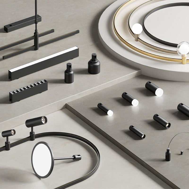 Ce Rohs Certified 48v Magnetic Led Track Spotlight Grille Light Surface Pendant Rail System