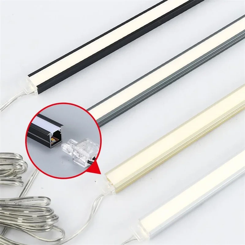 10mm Embedded LED Cabinet Light Removable Wardrobe Light Ultra-thin Aluminum Concealed Wine Cabinet Light with LED Light Strip