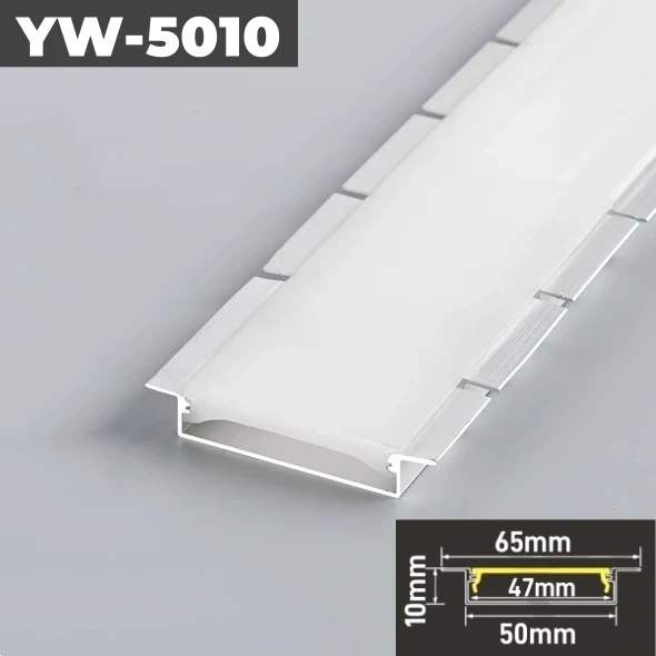 Curved U/YW-Style LED Aluminum Profile Recessed Bendable Aluminum Channel Silicone Diffuser Ceiling Floor Decor Bar Strip Lights