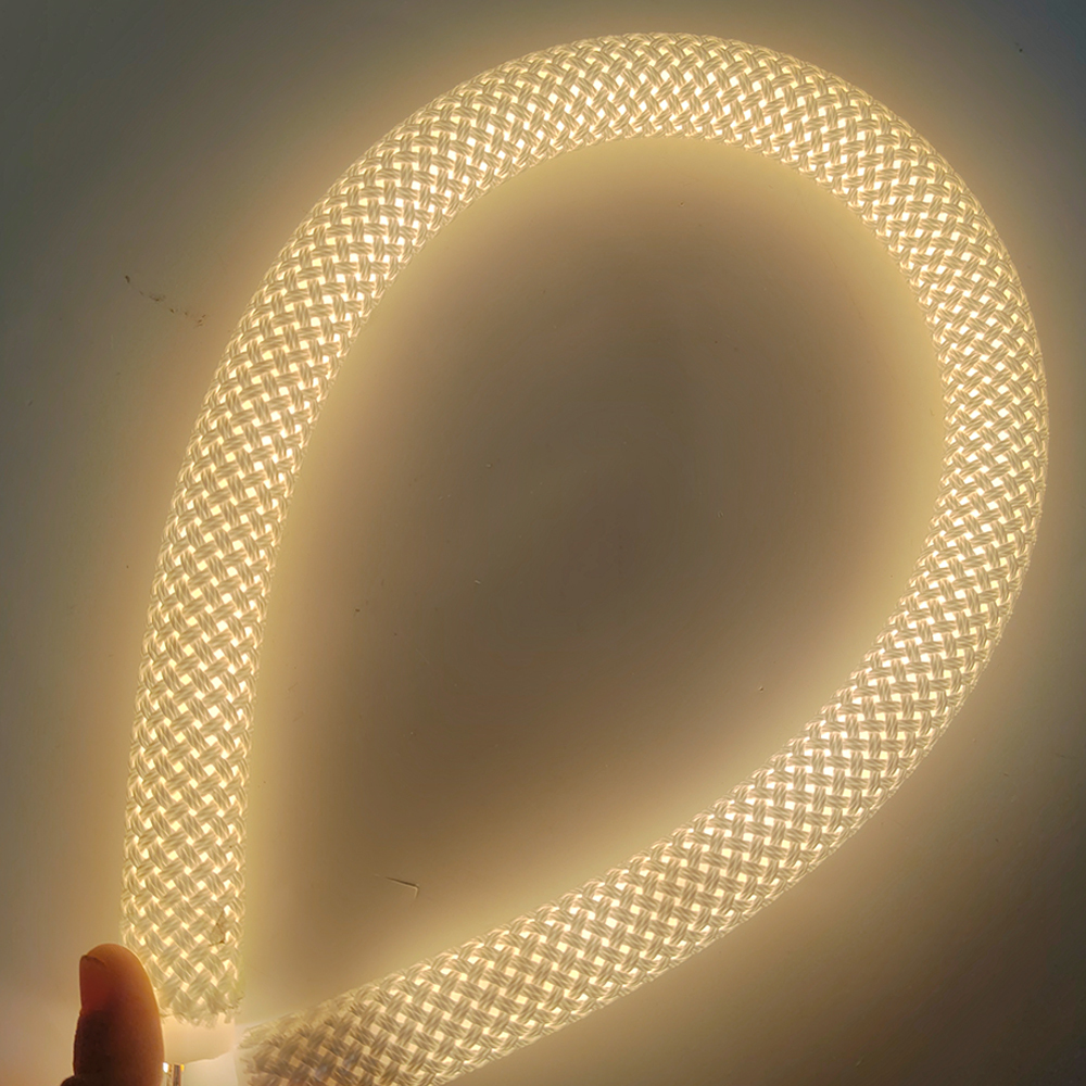 360 Degree LED Neon Flex Light 15mm 22mm Diameter Braided Waterproof IP67 Round Flexible for Landscape Application