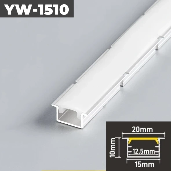 Curved U/YW-Style LED Aluminum Profile Recessed Bendable Aluminum Channel Silicone Diffuser Ceiling Floor Decor Bar Strip Lights