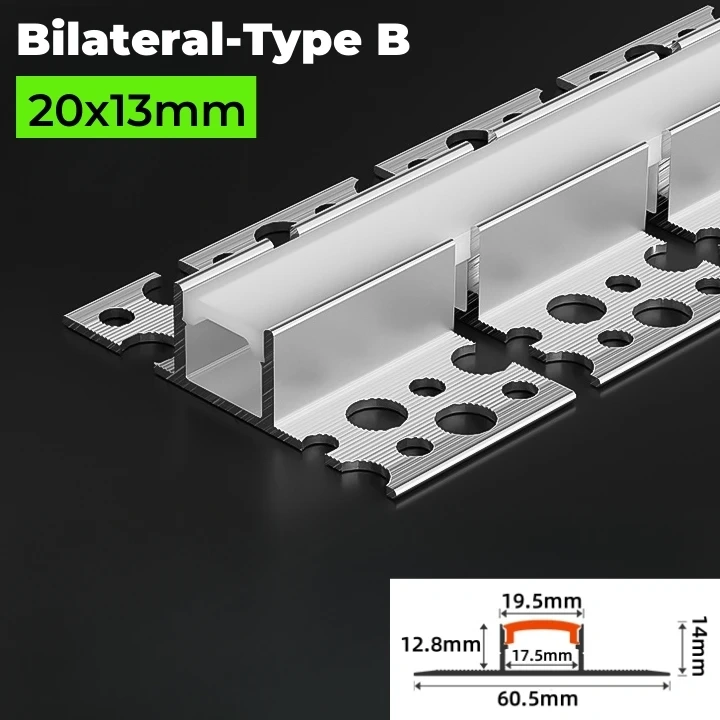 Trimless Recessed Curved LED Aluminum Profile Bendable Hidden Ceiling Channel Soft Cover Wall Floor Decor Linear Bar Strip Light