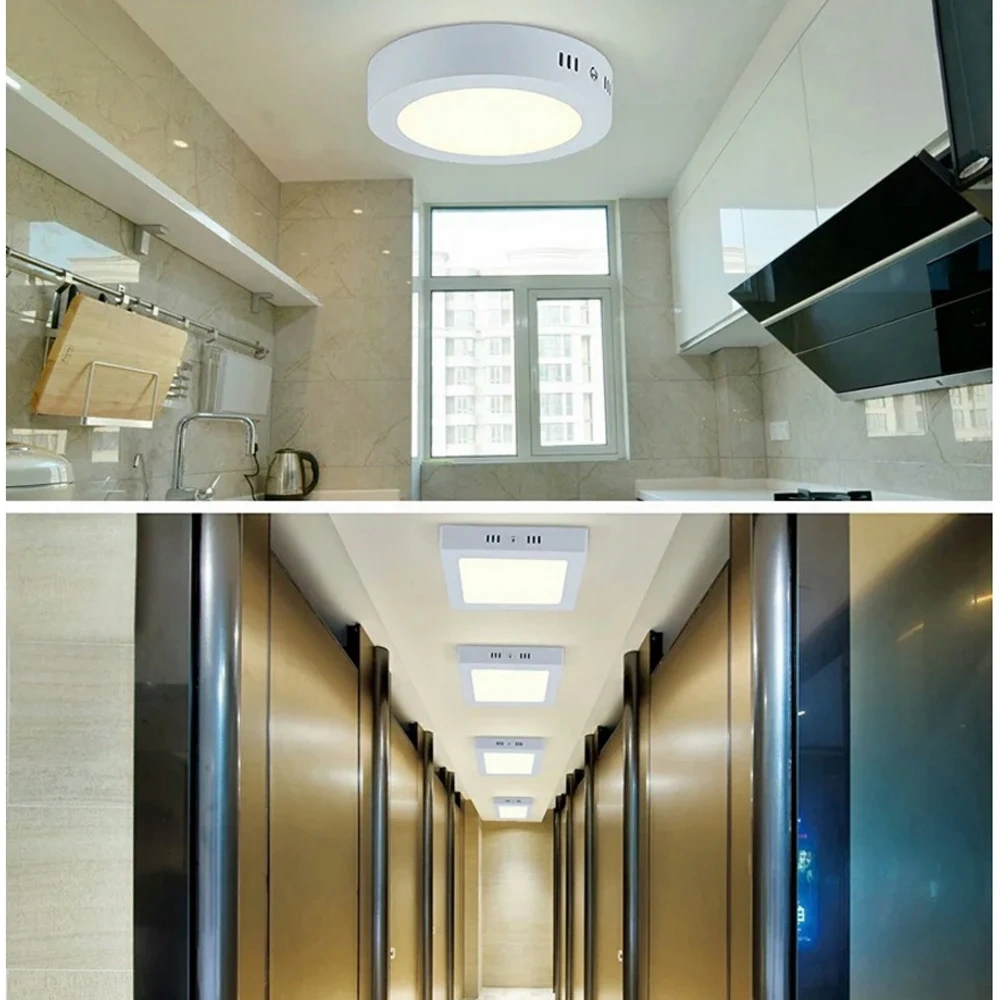 3000K/6500K LED Panel Light AC 85-265V Ultra-thin 3CM Modern Led Panel Ceiling Lamp 6W 12W 18W 24W Surface Mount painel de led
