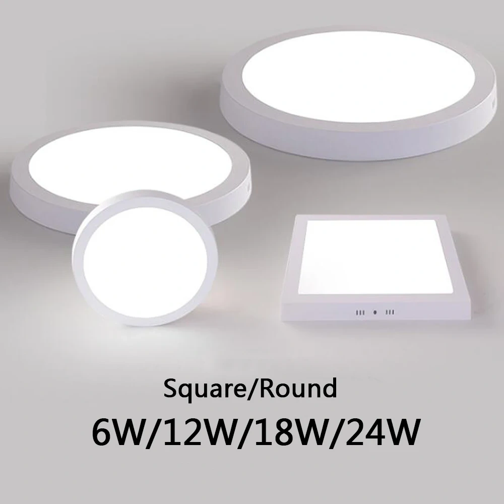 3000K/6500K LED Panel Light AC 85-265V Ultra-thin 3CM Modern Led Panel Ceiling Lamp 6W 12W 18W 24W Surface Mount painel de led