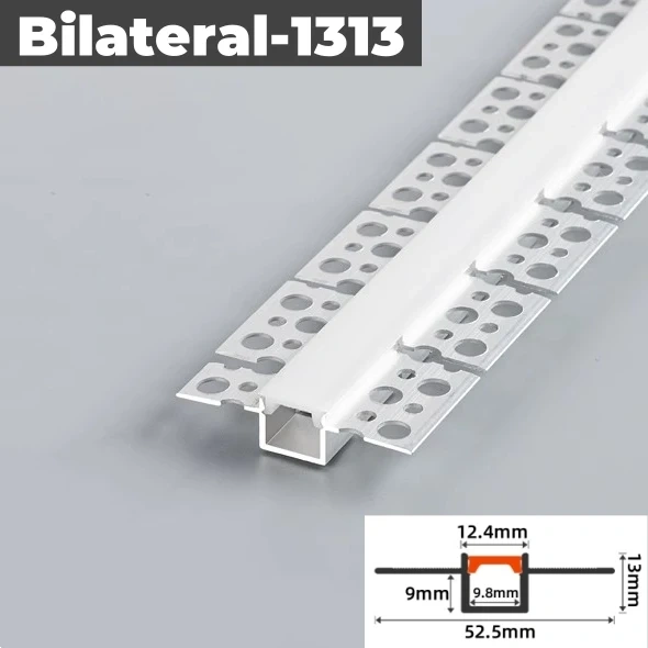 Curved U/YW-Style LED Aluminum Profile Recessed Bendable Aluminum Channel Silicone Diffuser Ceiling Floor Decor Bar Strip Lights