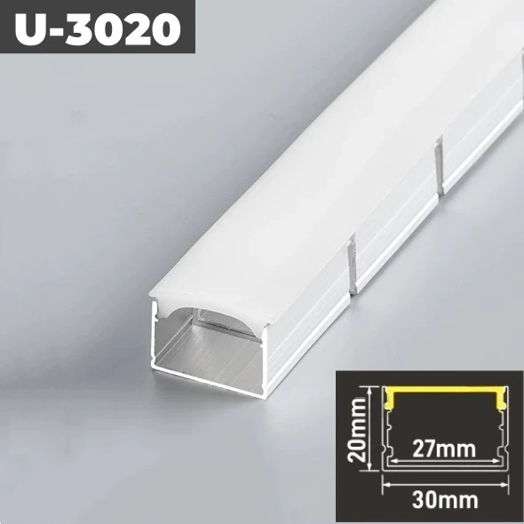 Curved U/YW-Style LED Aluminum Profile Recessed Bendable Aluminum Channel Silicone Diffuser Ceiling Floor Decor Bar Strip Lights