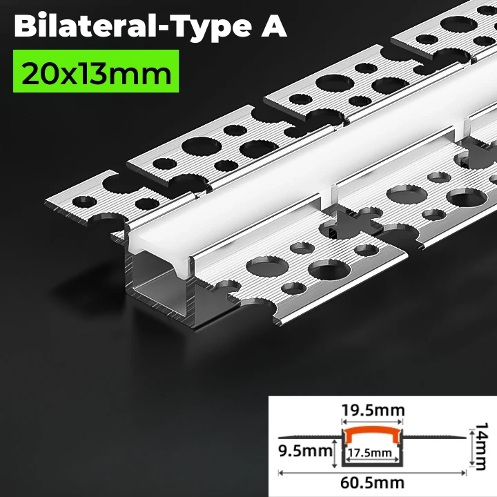 Trimless Recessed Curved LED Aluminum Profile Bendable Hidden Ceiling Channel Soft Cover Wall Floor Decor Linear Bar Strip Light