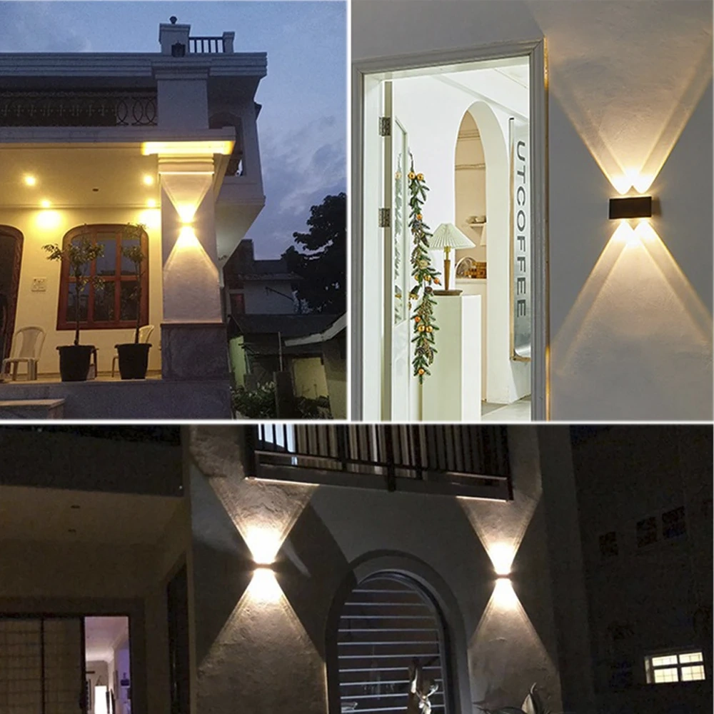 Strong Brightness Solar LED Outdoor Wall Light Waterproof Garden Decor Lamp Balcony Courtyard Wall Lights Outdoor Solar Lamp