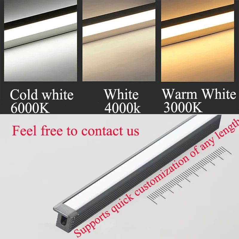 Invisible LED Strip Bar Light Aluminum Profile DC12V Mini For Wardrobe Figure Wine Cabinet Showcase Layer Shelf Slot Hidden
