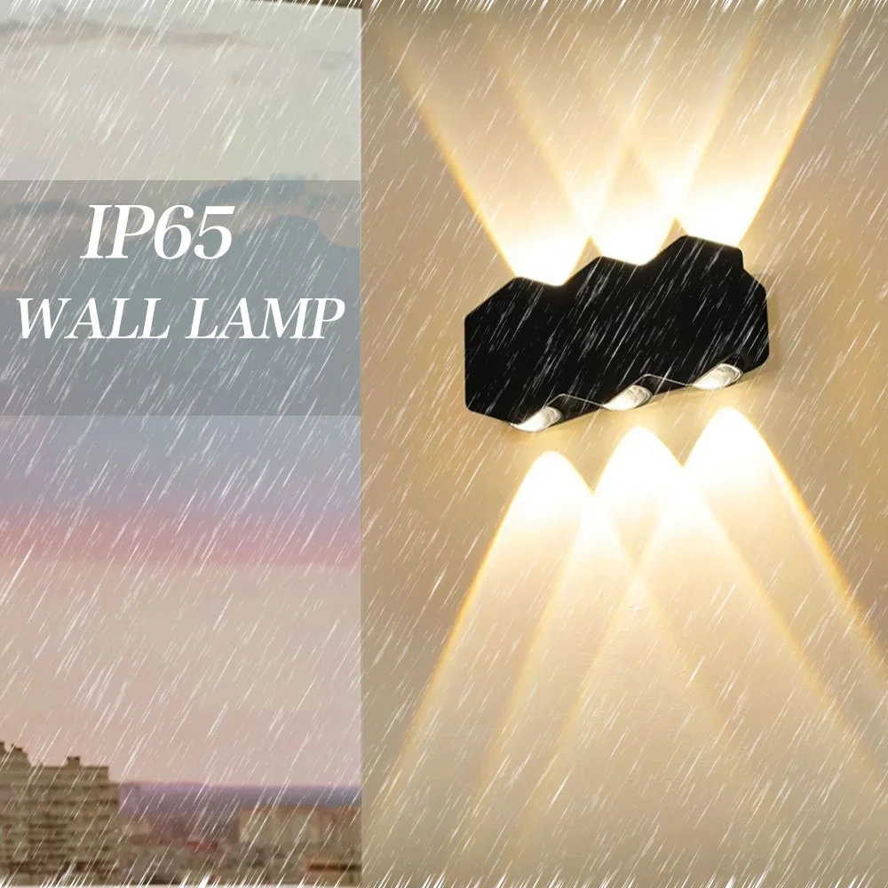 IP65 LED Wall Lamp 2/4/6/8/10W Outdoor Waterproof Garden Lighting  AC86-265 Indoor Bedroom Living Room Stairs Wall  Washer Light