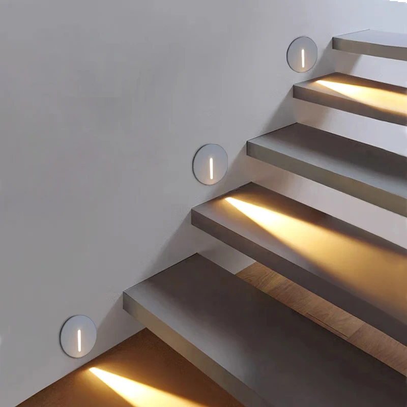 3W Wall Lamps AC110-220V Indoor Recessed Led Stairs Step Sconce Light for Room Aisle Staircase Hallway Corridor Night Lighting