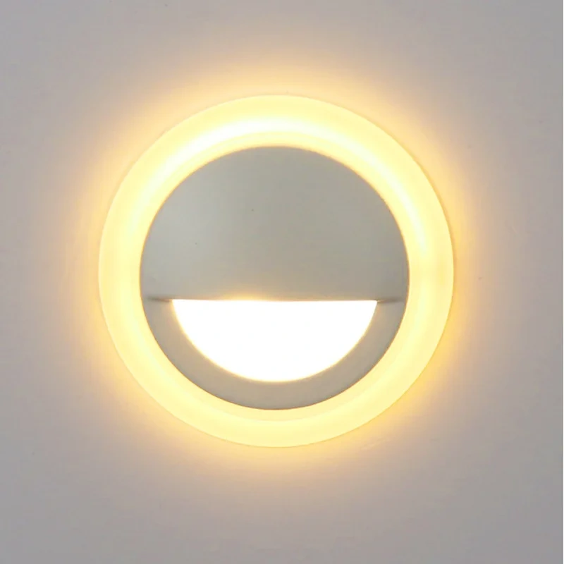 3W Recessed LED Wall Lamp Exquisite Smiling Face Stairway Corridor Light Indoor balcony Entrance Stair Step Lighting AC110-220V