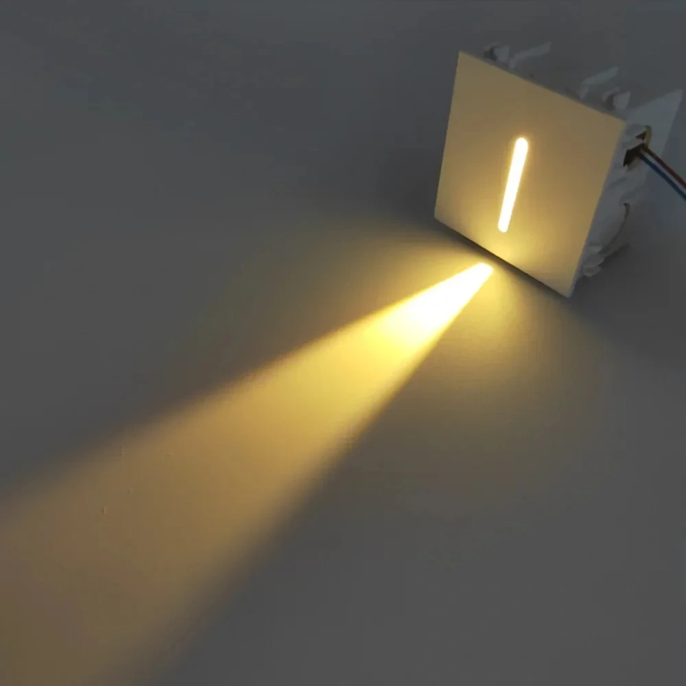 Recessed LED Wall Light 3W Stair Hallway Sconce Lamp Indoor Room Corner Step light Corridor Stairway Pathway Decoration Lighting