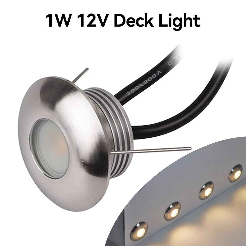 LED Deck Light IP67 Outdoor Waterproof Light Recessed Garden Stair driveway Underground Bulb Lamp Deck Post Light Wall Spotlight