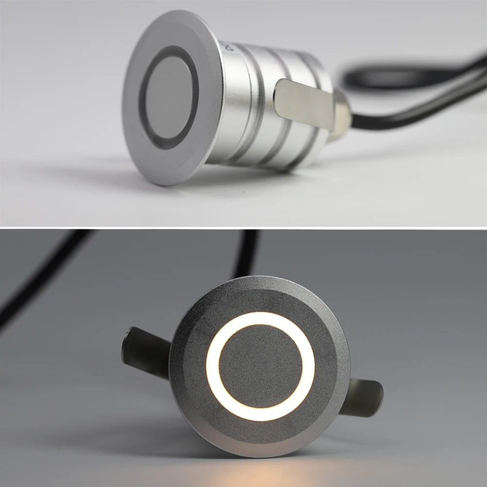 LED Recessed Stair Lights Waterproof IP67 Step Deck Light DC12-24V Porch Corridor Light Moon Light 1W Outdoor Garden Wall Lamp