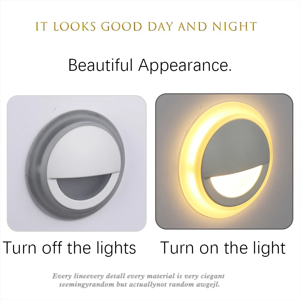 3W Recessed LED Wall Lamp Exquisite Smiling Face Stairway Corridor Light Indoor balcony Entrance Stair Step Lighting AC110-220V