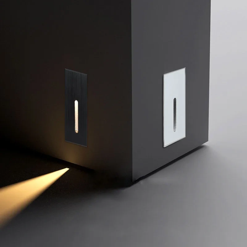Recessed LED Wall Light 3W Stair Hallway Sconce Lamp Indoor Room Corner Step light Corridor Stairway Pathway Decoration Lighting