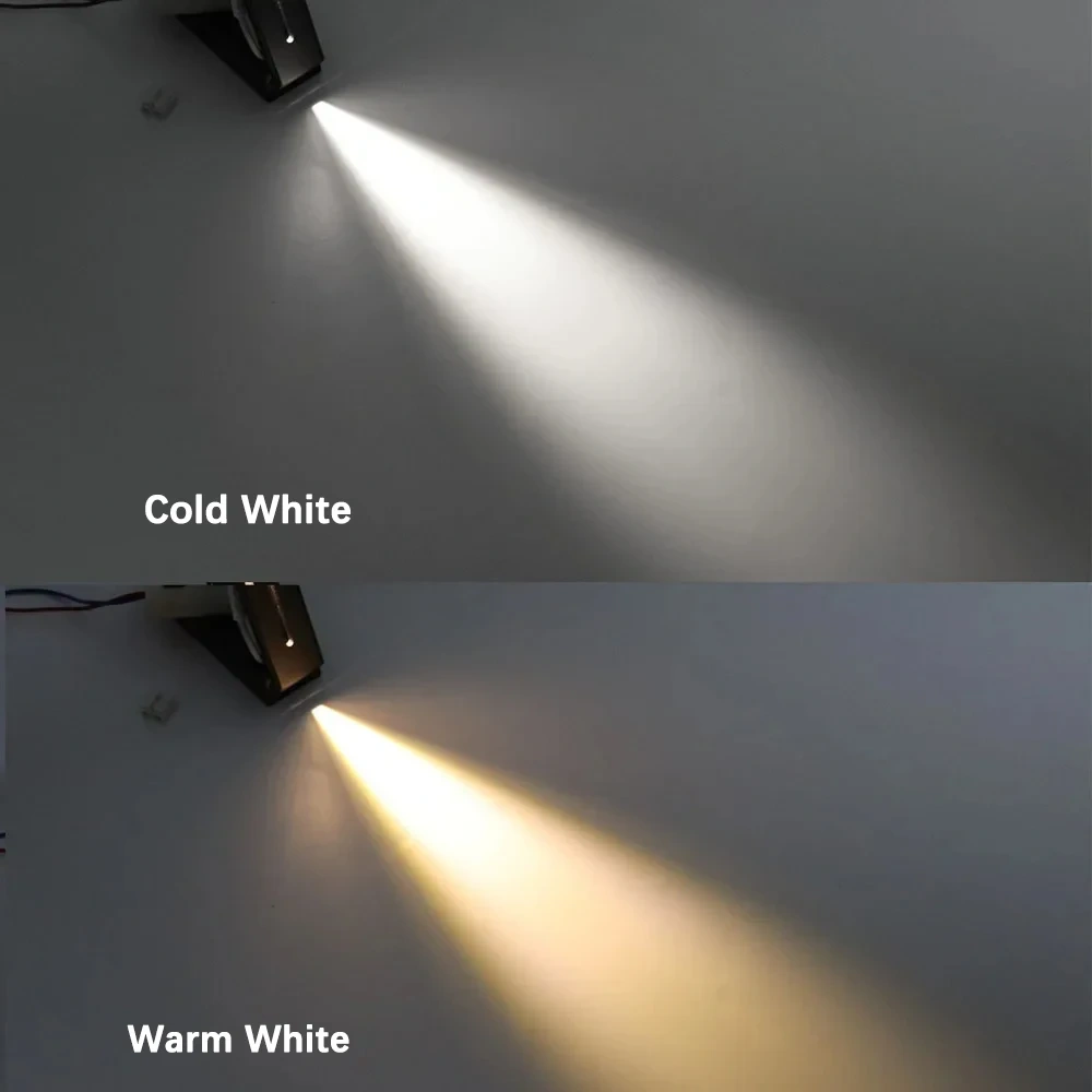 Recessed LED Wall Light 3W Stair Hallway Sconce Lamp Indoor Room Corner Step light Corridor Stairway Pathway Decoration Lighting
