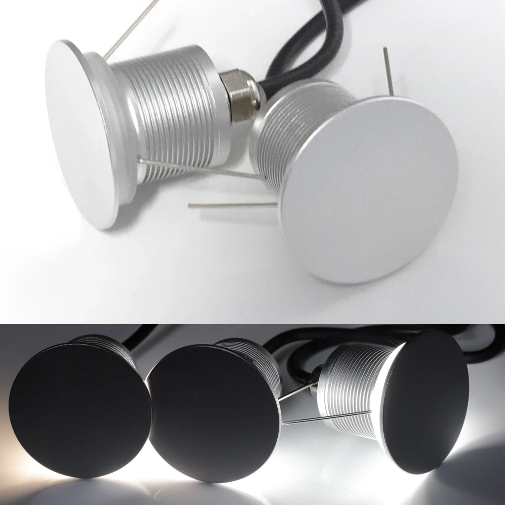 Outdoor Wall Light 1W IP67 Waterproof 12-24V Led Recessed Wall Lamp for Balcony Aisle Gate Garden Porch Yard Step&Stair Lighting